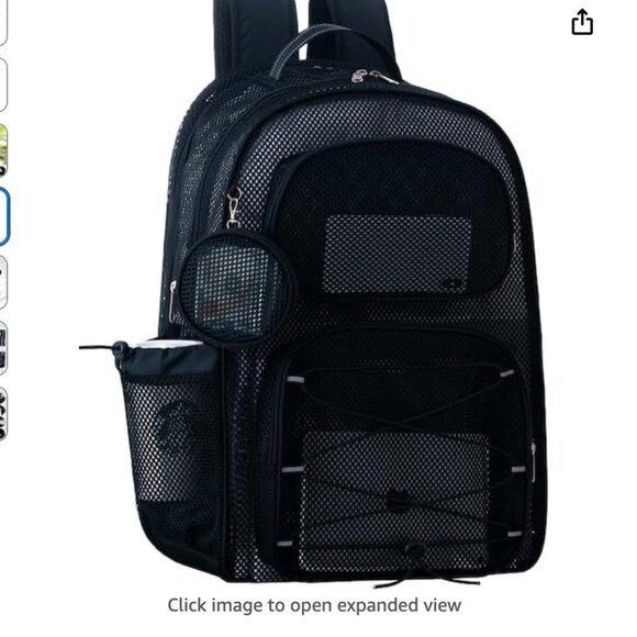 Large Mesh Backpack 40L See Through NEW IN BOX - Picture 4 of 7